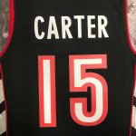 Maillot de Basket #15 Vince Carter Raptors 1999-00 Vintage Violet Noir Imprimé